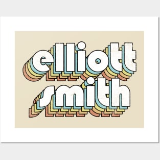 Elliott Smith - Retro Rainbow Letters Posters and Art